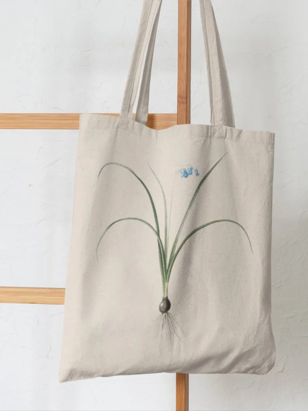 Brimeura Vintage Floral Print Graphic Canvas Tote Bag